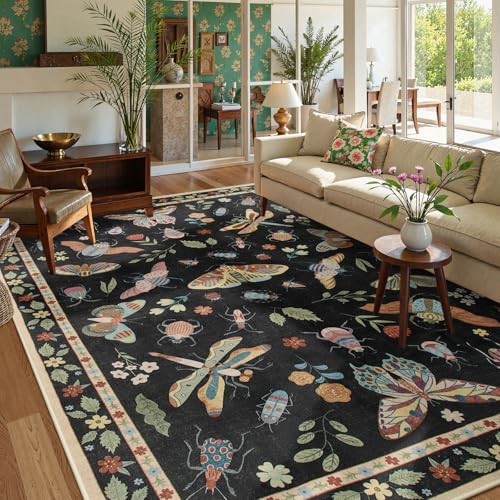 Lahome Insect 5x7 Area Rugs for Living Room, Soft Washable