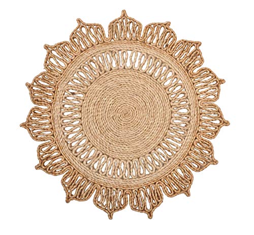Image of Round Jute Table Mat, Brown, 1