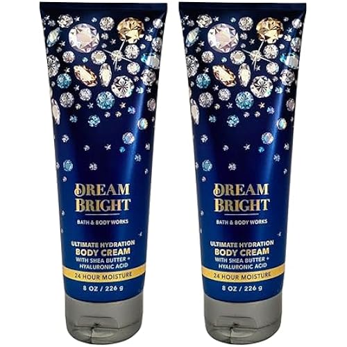 Bath & Body Works Ultra Shea Body Cream, 8oz Each, Pack of 2 (Dream Bright)