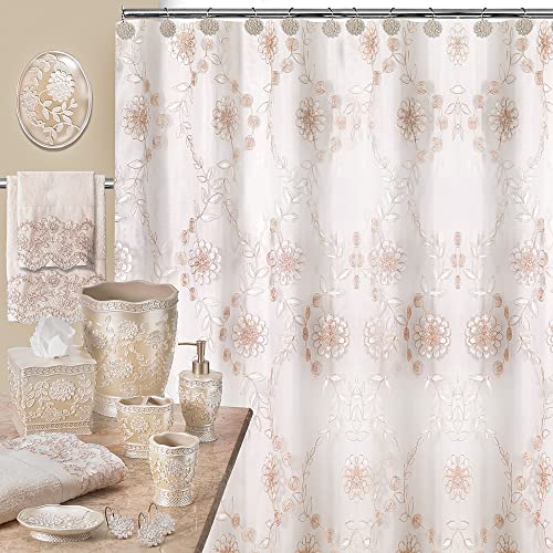 Popular Bath 3Pc Towel Set Rose Vine, Beige-Taupe #TOP2