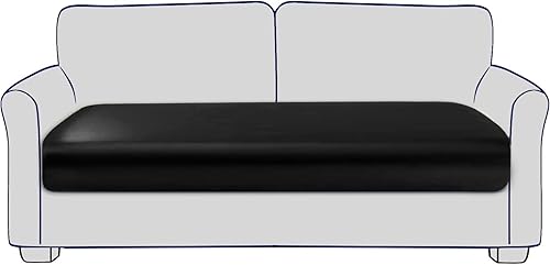 Funda de cojín de cuero sintético impermeable para sofá funda de asiento de sofá de repuesto para sofá de dos plazas protector de muebles de cuero