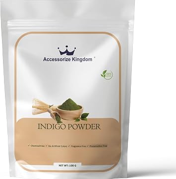 100% Pure Herbal Powder for External Use – For DIY Face & Hair Packs | 100g 3.5 oz (Indigo)
