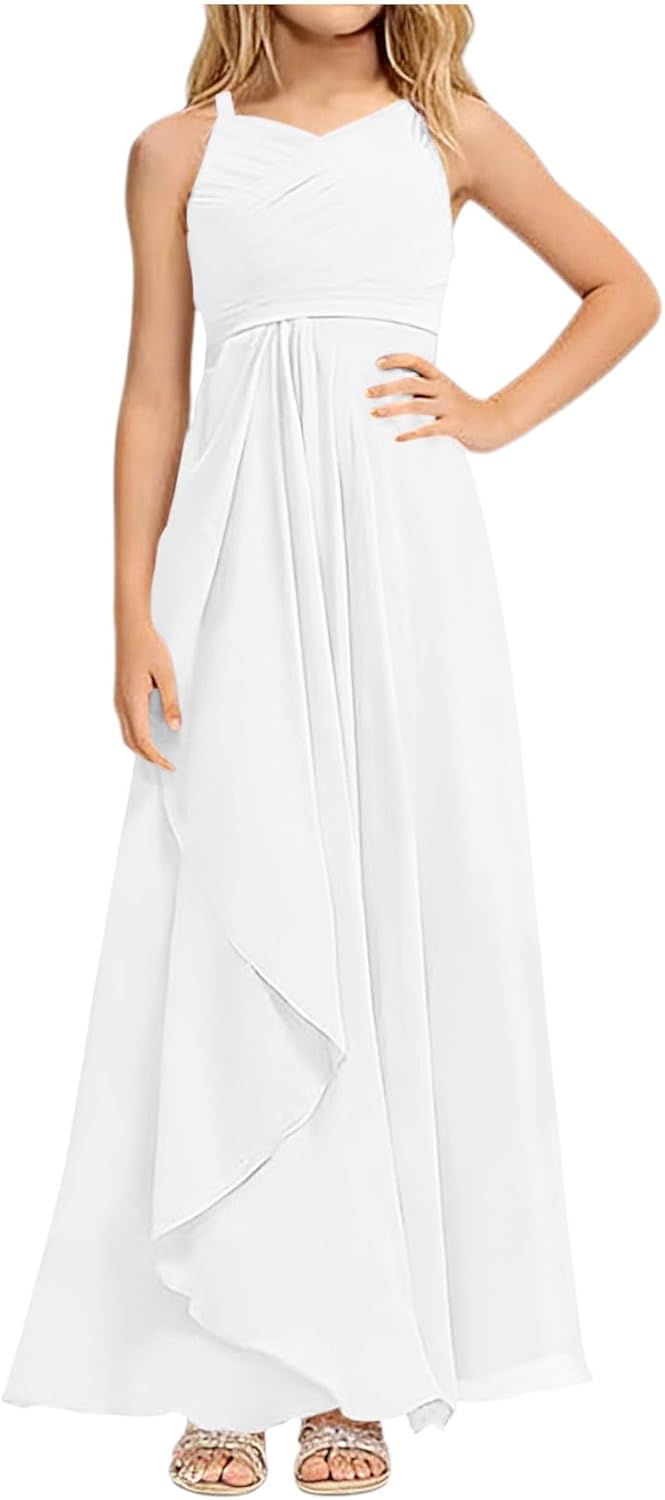 Girls' Comfortable Performance Dress 2026 Elegant Princess Maxi Dresses Temperament Elegant Suspender Long Gown