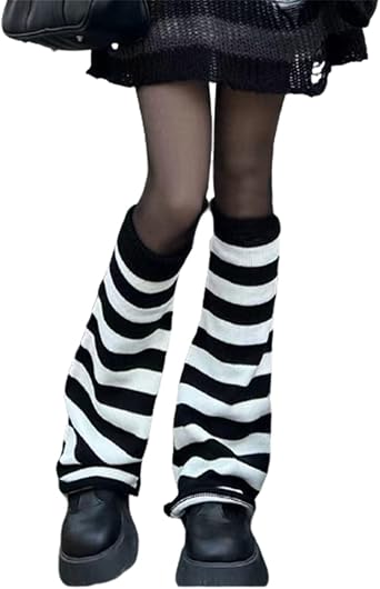 Women Punk Leg Warmers Harajuku Gothic Knit Protection Boot Socks For Girls