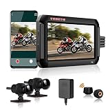 VSYSTO F9D 2 Channel Motorcycle Video Recorder Dashboard Camera Front and Rear View 4.0'' LCD 1080P