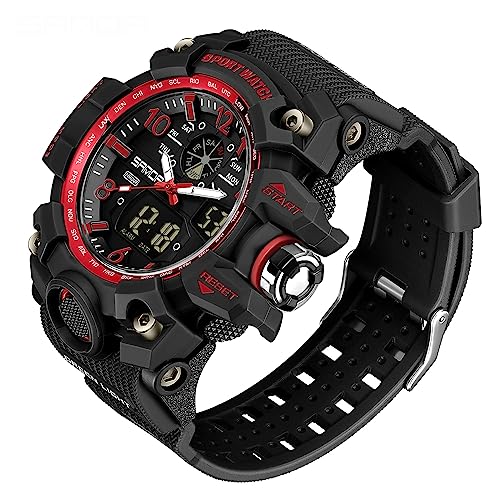 AIMES Mens Watches Sports Outdoor Waterproof Military Watch for Men Tactical Watch Analog Digital Date Alarm Stopwatch Multi-Function Tactics Big Face Wristwatch for Men by AIMES - Image 2