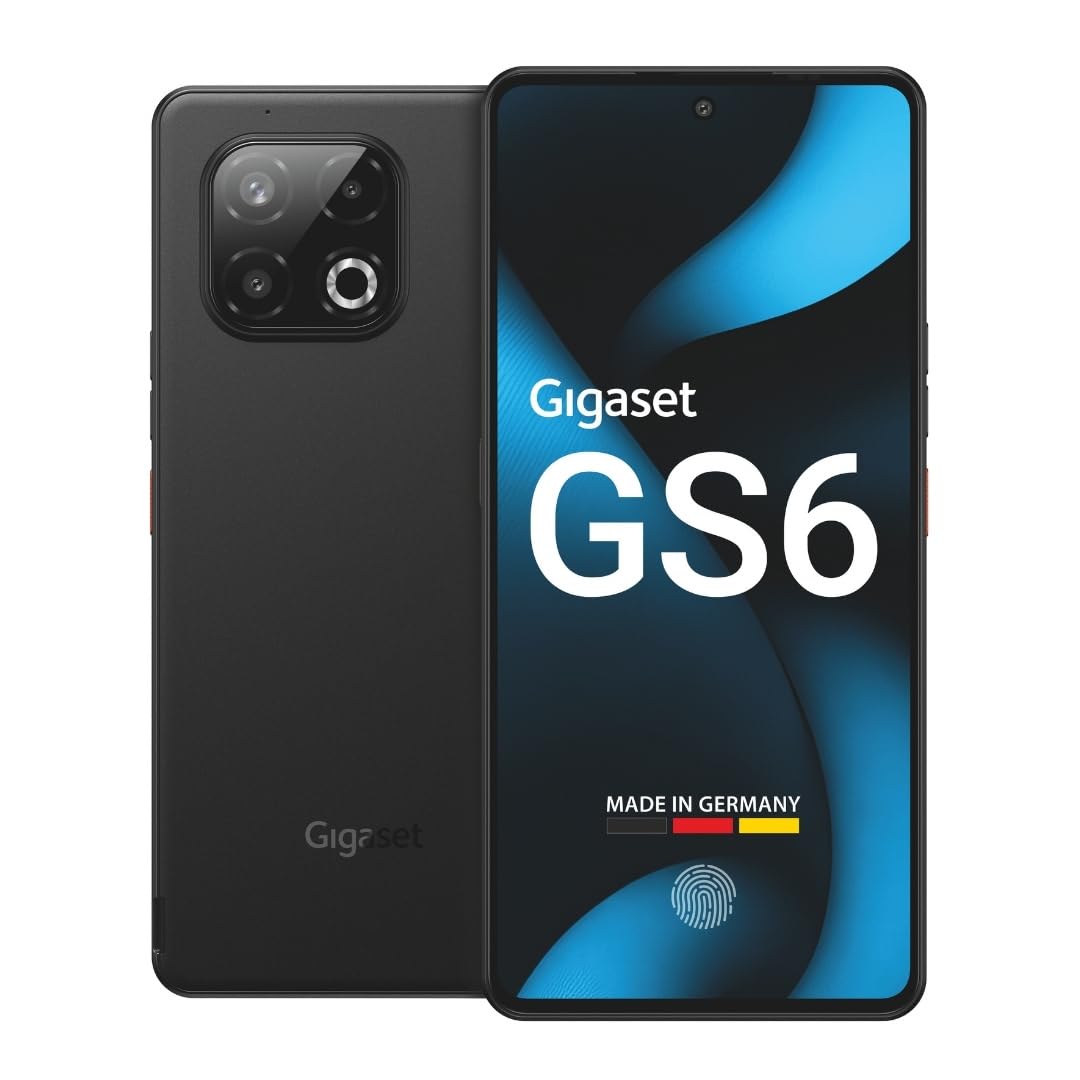 Gigaset GS6 Smartphone, 128GB, Fotocamera Tripla 64+8+2MP, Nero
