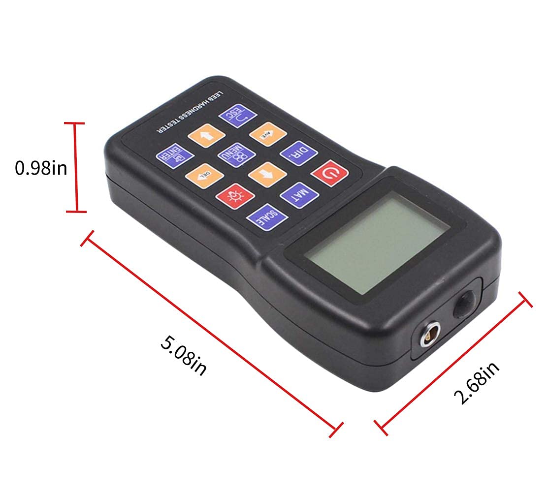 Tragbarer Leeb-Härteprüfer: Multiskala-Konvertierung (HL/HRC/HB/HV/HS/HRB/HRA), 170-960 HLD-Bereich, w/D-Typ-Schlaggerät & Testblock, 360° Allwinkel-Metallprüfung