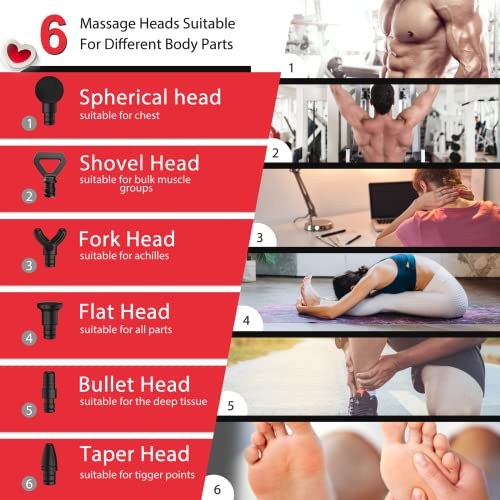 Xllent Massage Gun Deep Tissue Father's Day Gifts From Daughter/Wife - Portable Handheld Muscle Massager,Super Quiet Electric Percussion Massager,Birthday Gifts For Women,Fathers Day #TOP6