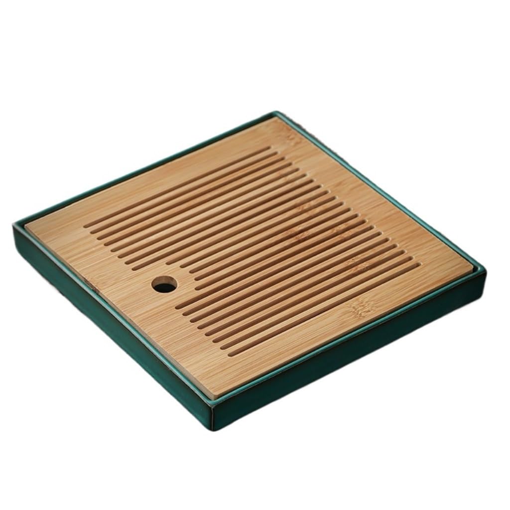 GTHTUHFD Kung Fu Tea Tray Ceramic Tea Tray Household Dry Bubble Tray Office Small Water Storage Tea Tray Retro Tea Set Tray Tea Room Tray