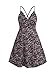 ZAFUL Women's Spaghetti Strap Ditsy Floral Summer Mini Dress V-Neck Cross Back Ruched Frilled A-Line Sundress