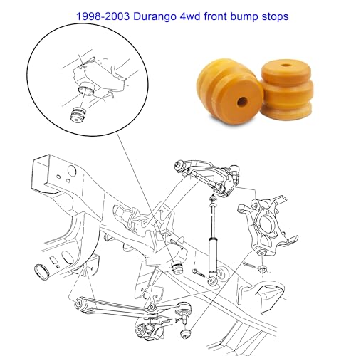 Topes de brazo de control superior para Dodge Durango 1998-2003 2