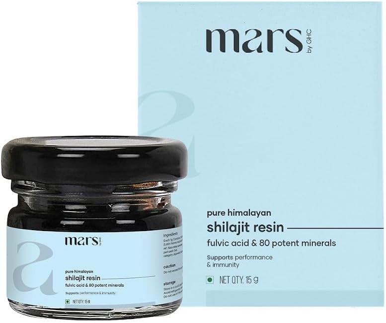 Mars Himalayan Organic Shilajit Resina  Resina natural procedente del Himalaya  Apoya la vitalidad, la energía y el bienestar general  0.53 oz