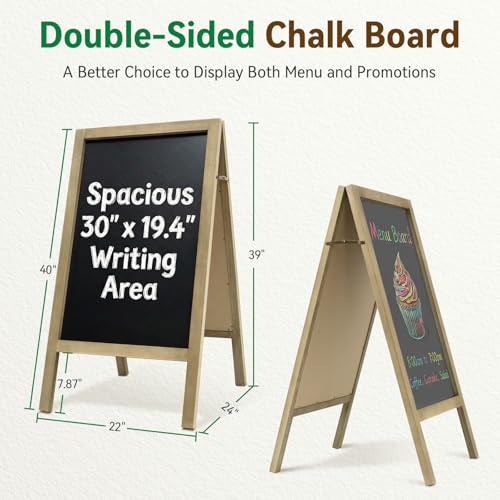 image for TEAKMAMA A Frame Chalkboard Sign, 40
