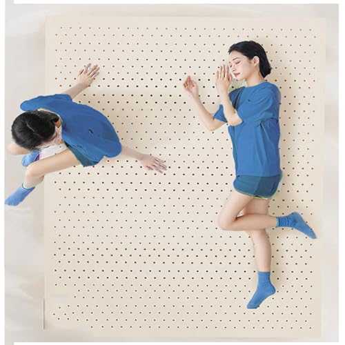 Genérico Cubrecolchón de látex Natural Firme de 6 Pulgadas, tamaño Doble, Duradero y no se colapsa fácilmente, cubrecolchón de Espuma viscoelástica, colchón de látex Natural, 6 Pulgadas x 61 Pulgadas