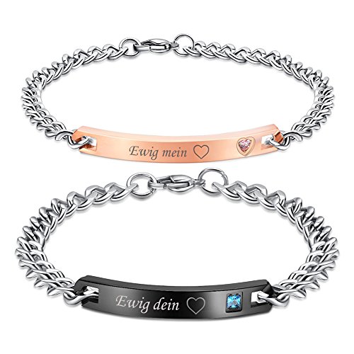NEHZUSein und ihr Edelstahl-Paar-Armband