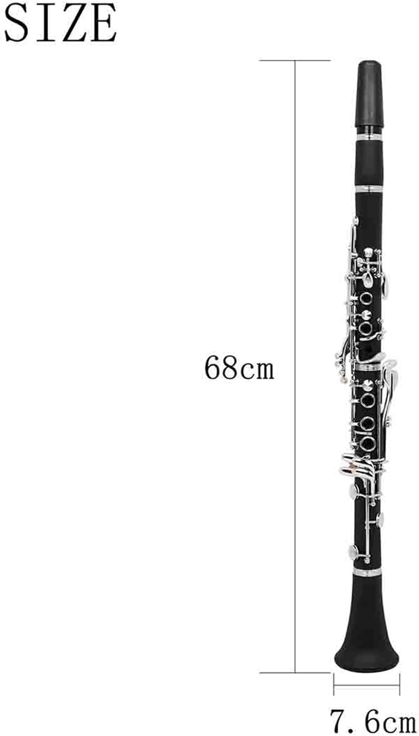 Bakelite Clarinet Instrument Adult Beginner B Flat 17 Keys Clarinet Instrument