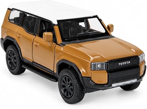 RMZ City Toyota Land Cruiser 250 Prado 132 Die-Cast Metal  ek B rak Model Araba   Kahverengi