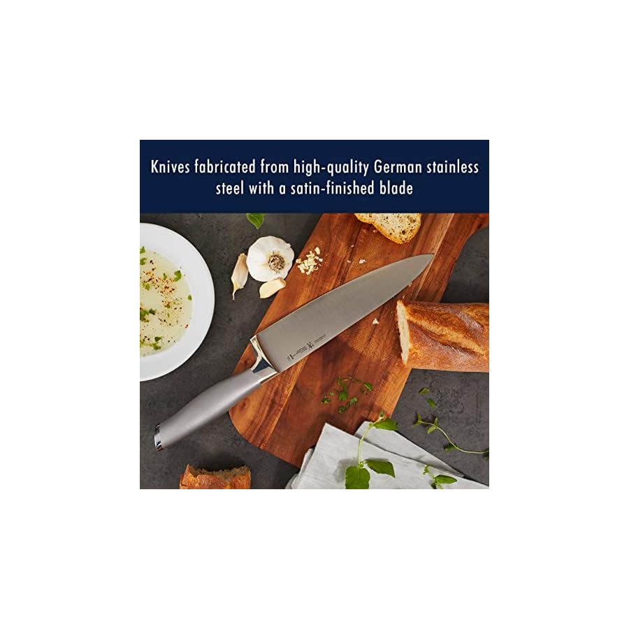 HENCKELS-Modernist-Razor-Sharp-13-pc-Knife-Set-German-Engineered-Informed-by-100-Years-of-Mastery-Chefs-Knife HENCKELS Modernist Razor-Sharp 13-pc Knife Set, Chef Knife, Paring Knife, Steak Knife, German Engineered Informed by 100+ Years of Mastery, Black