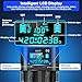 18650 Battery Charger,LCD Display Charger for 3.7V Li-ion Battery 18650,26650,21700,18500,18350,16650 1.2V LiFePO4 Ni-MH Ni-Cd A AA AAA Rechargeable Batteries(Battery not Included)