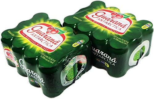 Brex America Guarana Antarctica 350ml, 11.83 Fl.Oz (Pack of 24), Caramel