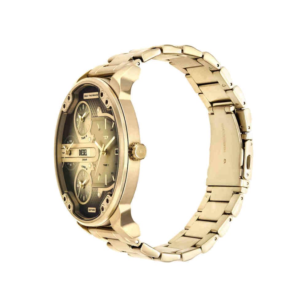 Diesel Reloj Mr. Daddy para Hombre, Movimiento multifunción a Tres Agujas de Cuarzo con Correa de Acero Inoxidable