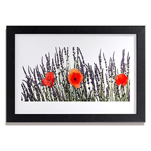 Image cadre en MDF fleurs maki affiche encadrée pour une ambiance sereine