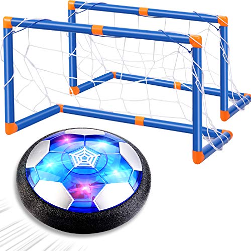 iGeeKid Kids Holiday Toys, Rechargeable Hover Soccer Ball Set with 2 Goals Air Soccer LED Light Floating Football Foam Bumper Indoor Outdoor Sports Holiday Toys for Boys Girls Age 3-14 iGeeKid Kids Holiday Toys, Rechargeable Hover Soccer Ball Set with 2 Goals Air Soccer LED Light Floating Football Foam Bumper Indoor Outdoor Sports Holiday Toys for Boys Girls Age 3-14