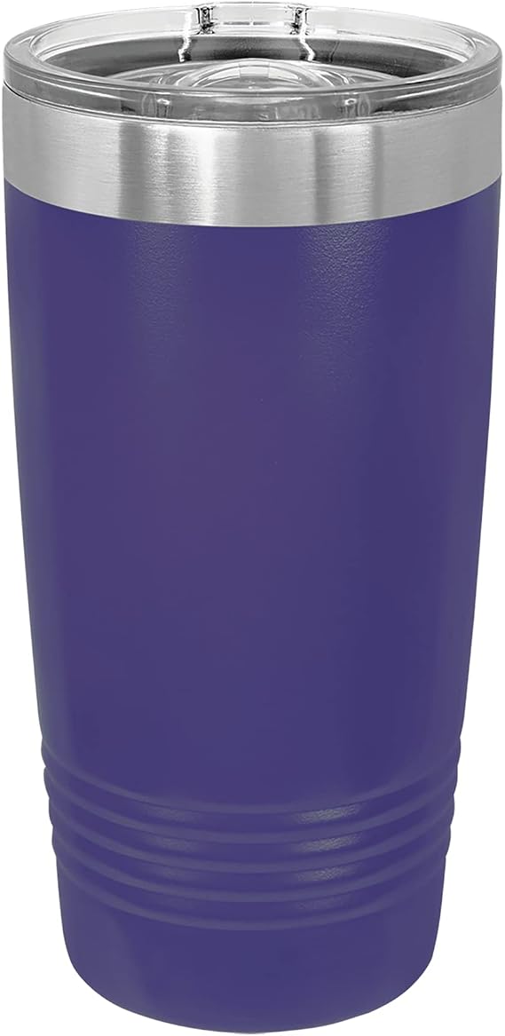 Customized Polar Camel 20 oz. Vacuum Insulated Ringneck Tumbler with Slider Lid Personalized With Your Text (Purple)