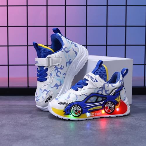 Kids Light-Up Sneakers | Boys & Girls Tennis Shoes | Blue, Red | Athletic Running & Walking | LED Glowing Lightweight Shoes2