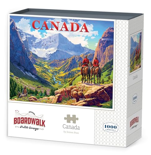 Boardwalk Puzzles Canada, 1000 Piece Jigsaw Puzzle for Adults, Made in USA