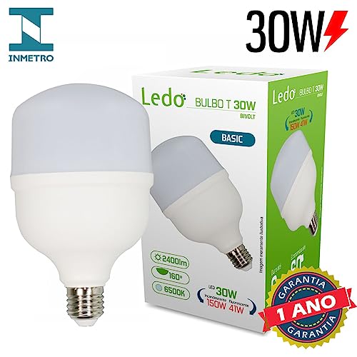 Kit 4x Lâmpada Bulbo T Led 30W E27 Ledo
