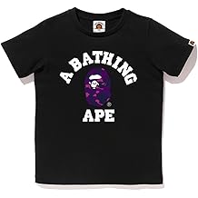 FDTURES Spring and Summer Men and Women Tops BAP Trendy Parent-Child Childrens Clothing Classic Monkey Head Cotton Short Sleeve Letter Loose Cotton T-Shirt