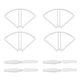2 Pair Drone Propeller and 4 Protective Ring Set RC Drone Blades Spare Parts for SJR/C S20W Potensic T25 HS120D Quadcopter RC Drone Accessories Part
