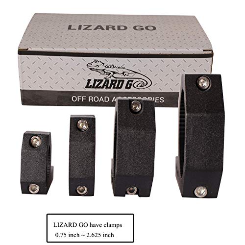 Lizard Go Bar Clamps - 4Pack,Horizontal Roll Cage Clamp 0.75 Inch,0.875 Inch,1.0 Inch,Roll Bar Clamp For Bar Diameter 3/4" To 1.0" Mounting Bracket (0.75~1.0" Clamps) #TOP6