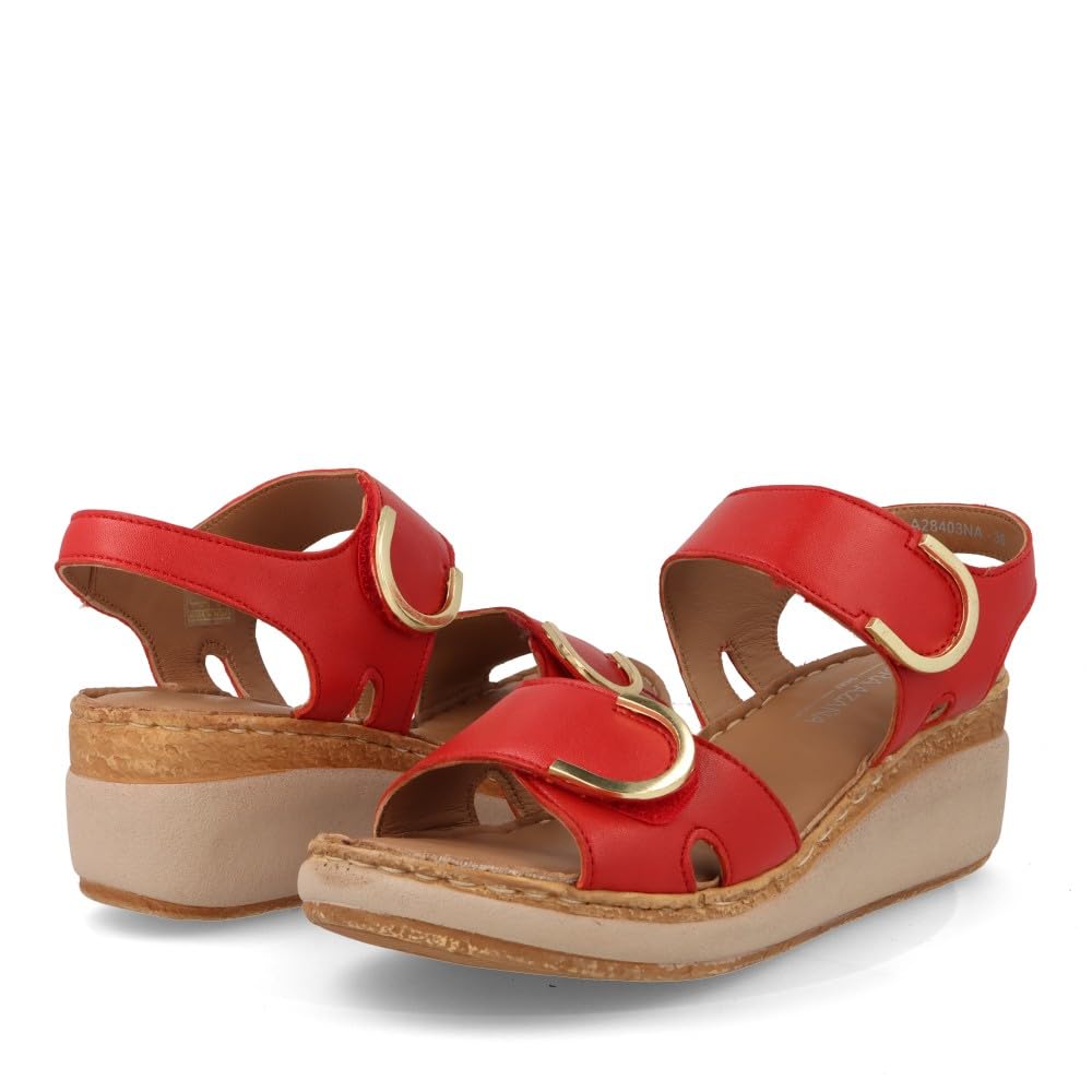 Laura AZAÑA - Sandalia en Piel, cuña 5,5 cm 28403 para: Mujer
