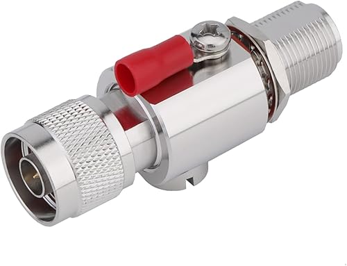 Pararrayos tipo N 0 a 6 GHz (N-macho/N-hembra) 50ohm, protege 3G, 4G, LTE, GPS, 2.4 GHz/5 GHz 900 MHz, jamón otras antenas exteriores