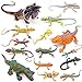Guaishou Lizards Toys 15pcs Realistic Lizard Chameleon Reptile Figure Play Set