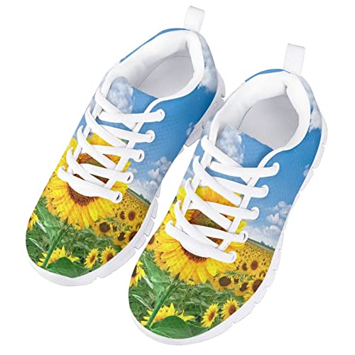 Yzaoxia Walking Shoes Girls Size 11-5 Lace Up Running Shoes Breathable Mesh Sneakers3