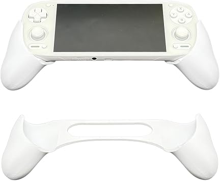Ergonomic Grip Cover Case for Retroid Pocket 5, Modified Grip Handle Protective Shell Enhance Hand Feel Gamepad Holder for Retroid Pocket 5 Game Console White