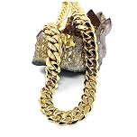 Lifetime Bling 24K Gold Cuban Link Chain Necklace for Men Real 14MM 24K Diamond Cut Heavy with Solid Thick Clasp (22)