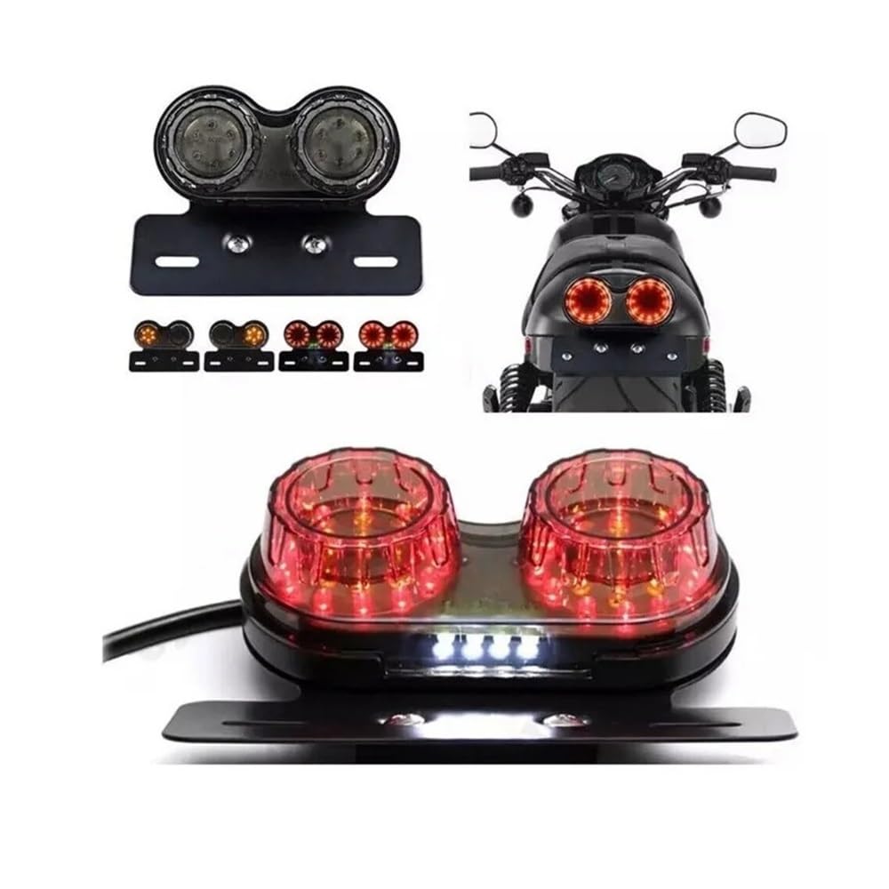 Luce Freno Moto Fanale Posteriore A LED Per Moto Locomotiva Fanale Posteriore Posteriore Multifunzionale Luce Freno Lampada Da Guida Accessori Universali