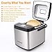 Briskind 19-in-1 Compact Bread Maker Machine, 1.5 lb / 1 lb Loaf Small Breadmaker with Carrying Handle, Including Gluten Free, Dough, Jam, Yogurt Menus, Bake Evenly, Automatic Keep Warm, 3 Crust Color