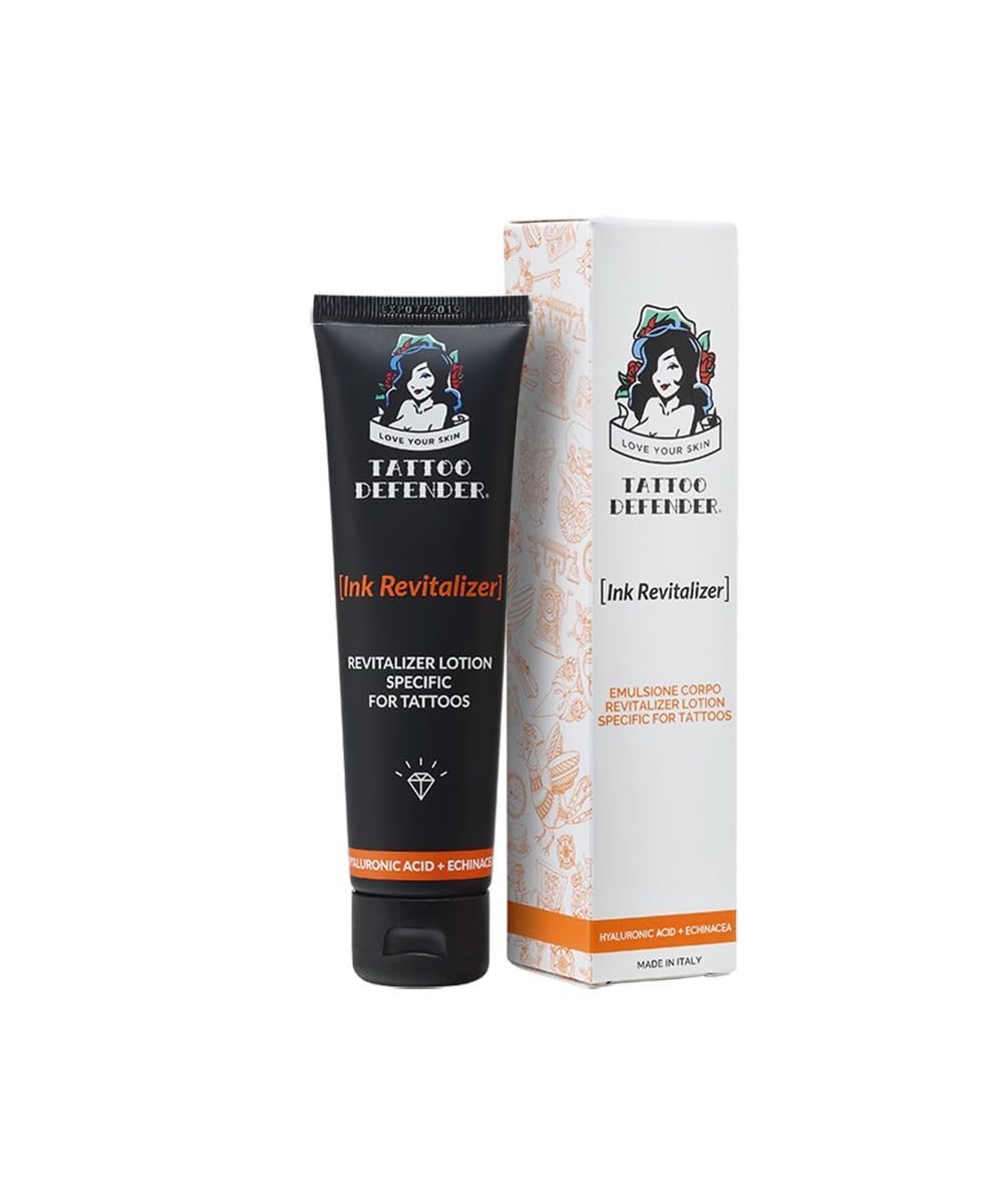 Tattoo Defender Ink Revitalizer 100 ml Crema Mantenimiento Tatuajes Refresca Colores Negro