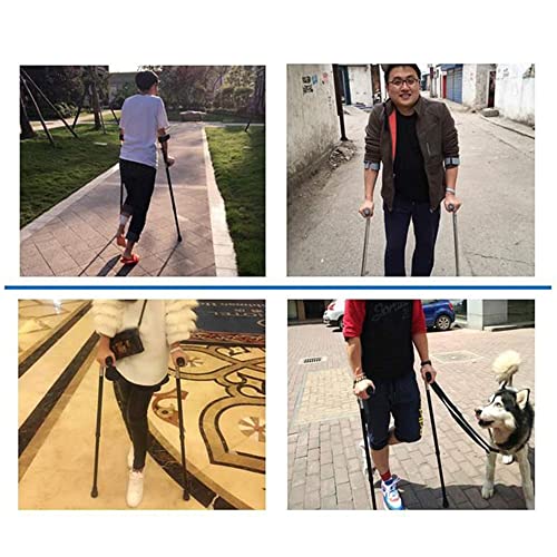 Muletas de antebrazo,Muletas plegables para adultos,Muletas ergonómicas para caminar,10 paradas de altura ajustable,Puntas de goma antideslizantes,Unisex
