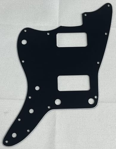 For Fit Lefthanded US Jazzmaster TV Jones No rhythm control Style Guitar Pickguard (3 Ply Black)