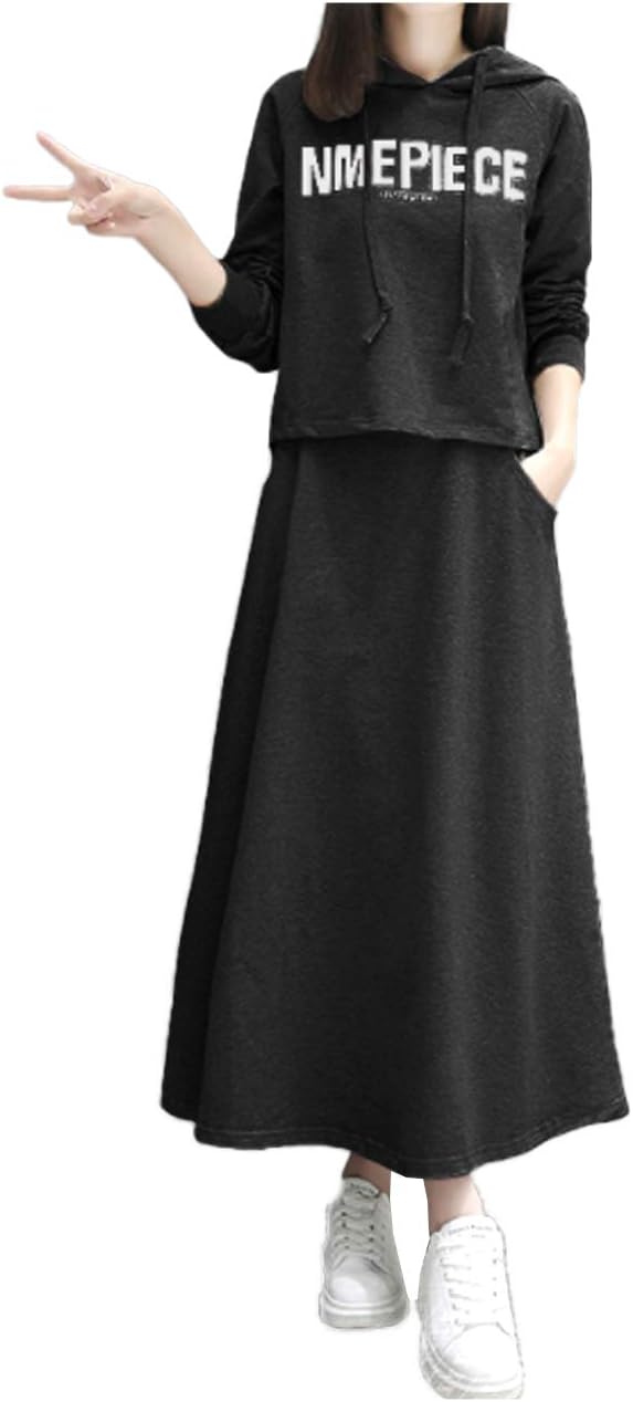 [フェイミー] 2点セット スウェット パーカー スカート セットアップ レディース M 〜 2XL FM174