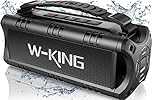 W-KING Bluetooth Speaker, 60W PEAK Portable Loud Speakers Wireless Bluetooth, IPX6 Waterproof Outdoor Speakers, 24H, EQ, AUX, TF Card, USB Playback, 30W Powerful Bass Speaker for Home, Party, Camping