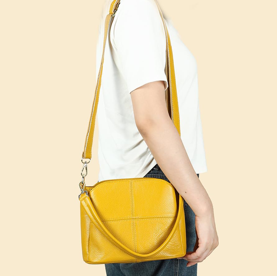 Image of Genuine Leather Women Shoulder Bag Small Crossbody Bags Purse Mini Casual Hobo Lady Handbags and Purses Messenger Satchel