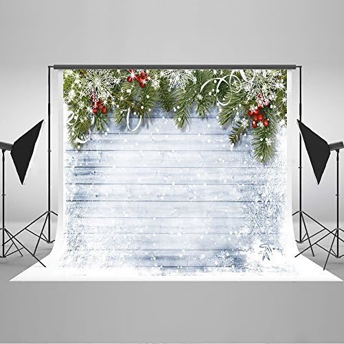 Kate 10x6.5ft Christmas Backdrop Winter Snow Christmas Wood Photo Background Xmas Backdrops